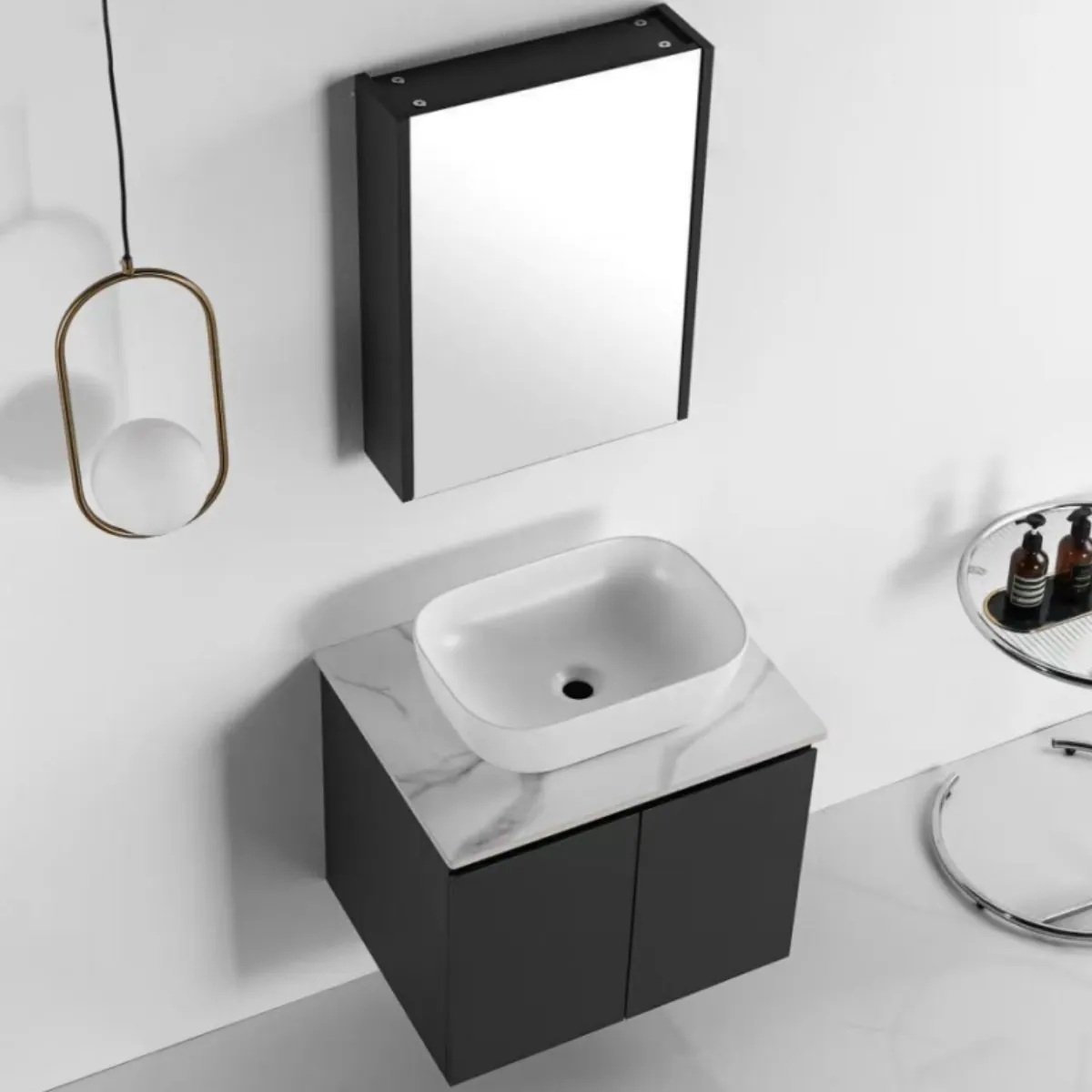 Vasile PVC Cabinet with Countertop 600mm